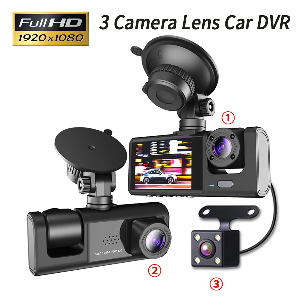 Panoramic Dash Cam 360 - 2.0 inç araba dvr'ı Dash kamera