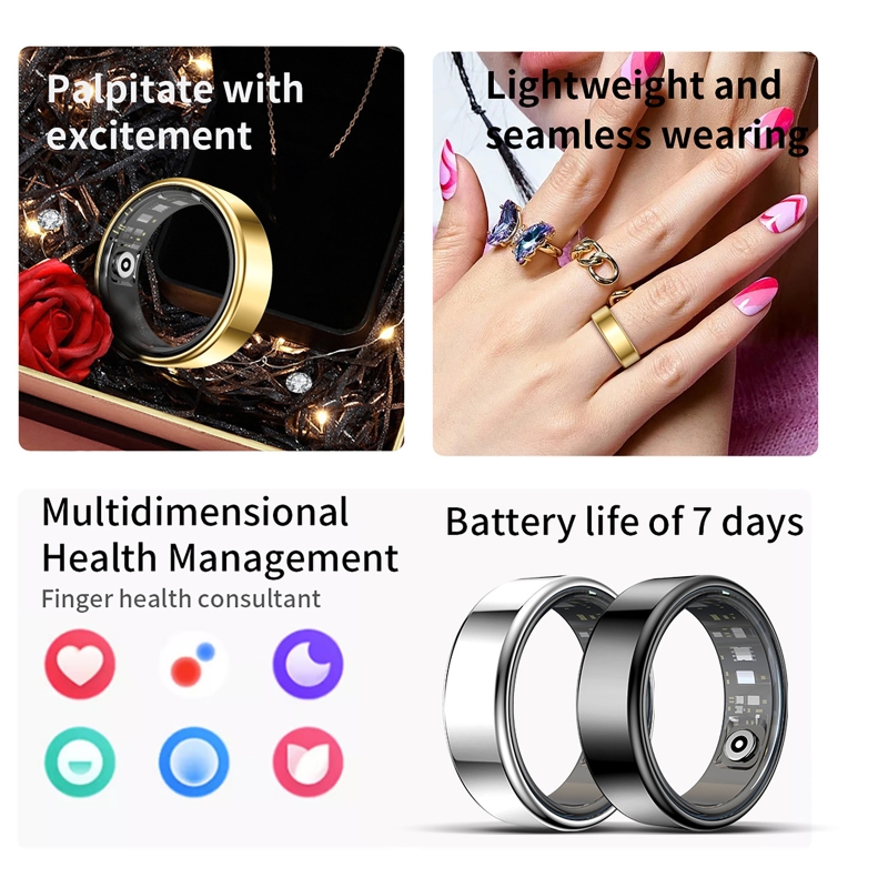 Smart Ring Health - Akıllı Yüzük Sağlık Takip Cihazı Kalp