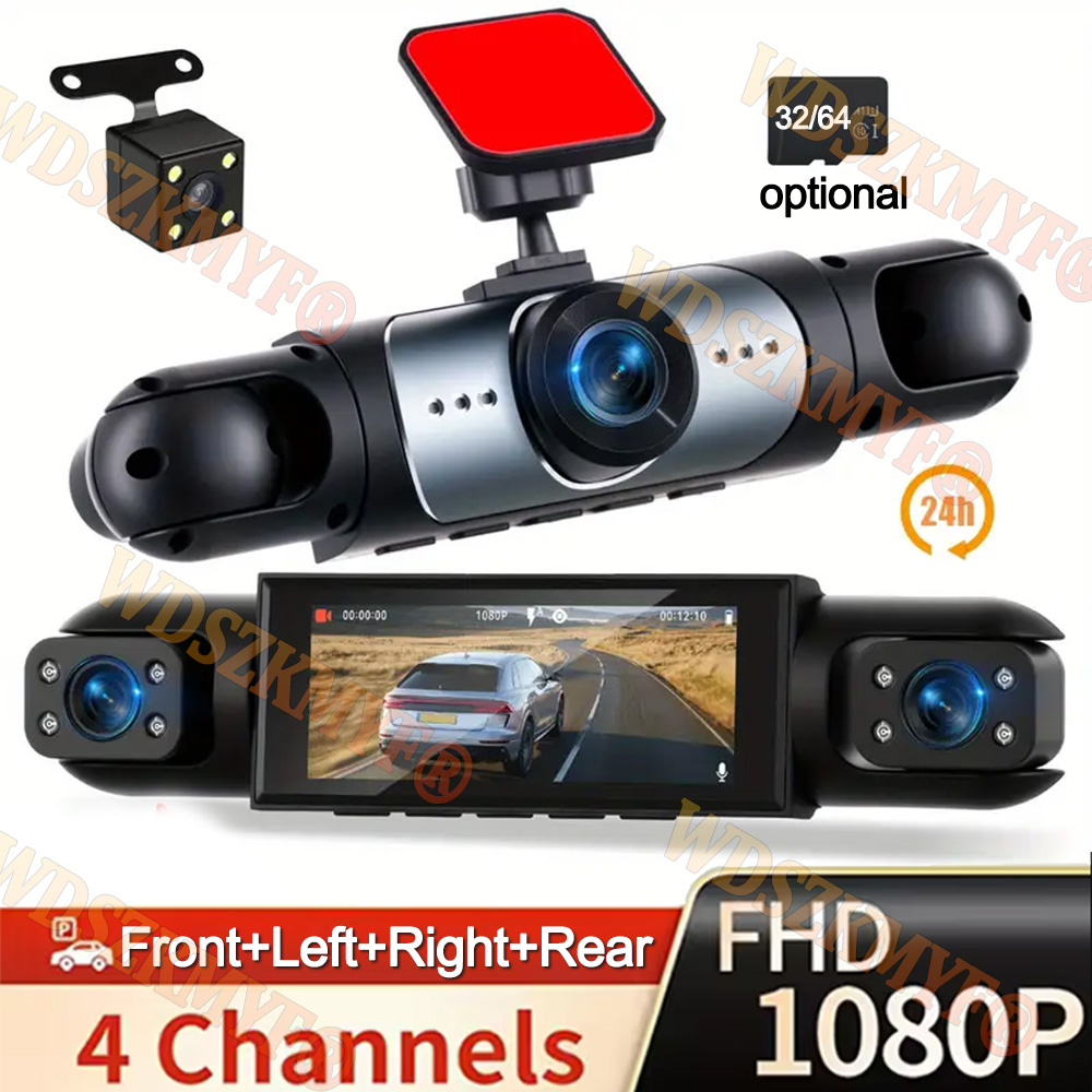 Panoramic Dash Cam 360 - 360 ° Araba Kamera 3/4Lens 1080P