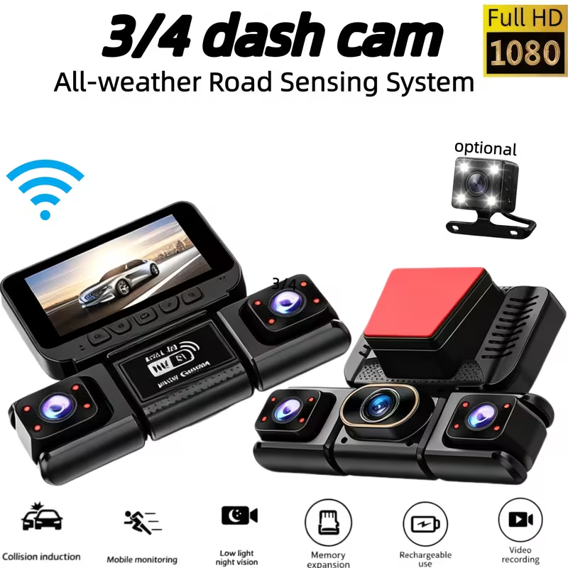 Panoramic Dash Cam 360 - 3/4 Kanal WiFi 360 ° Panoramik