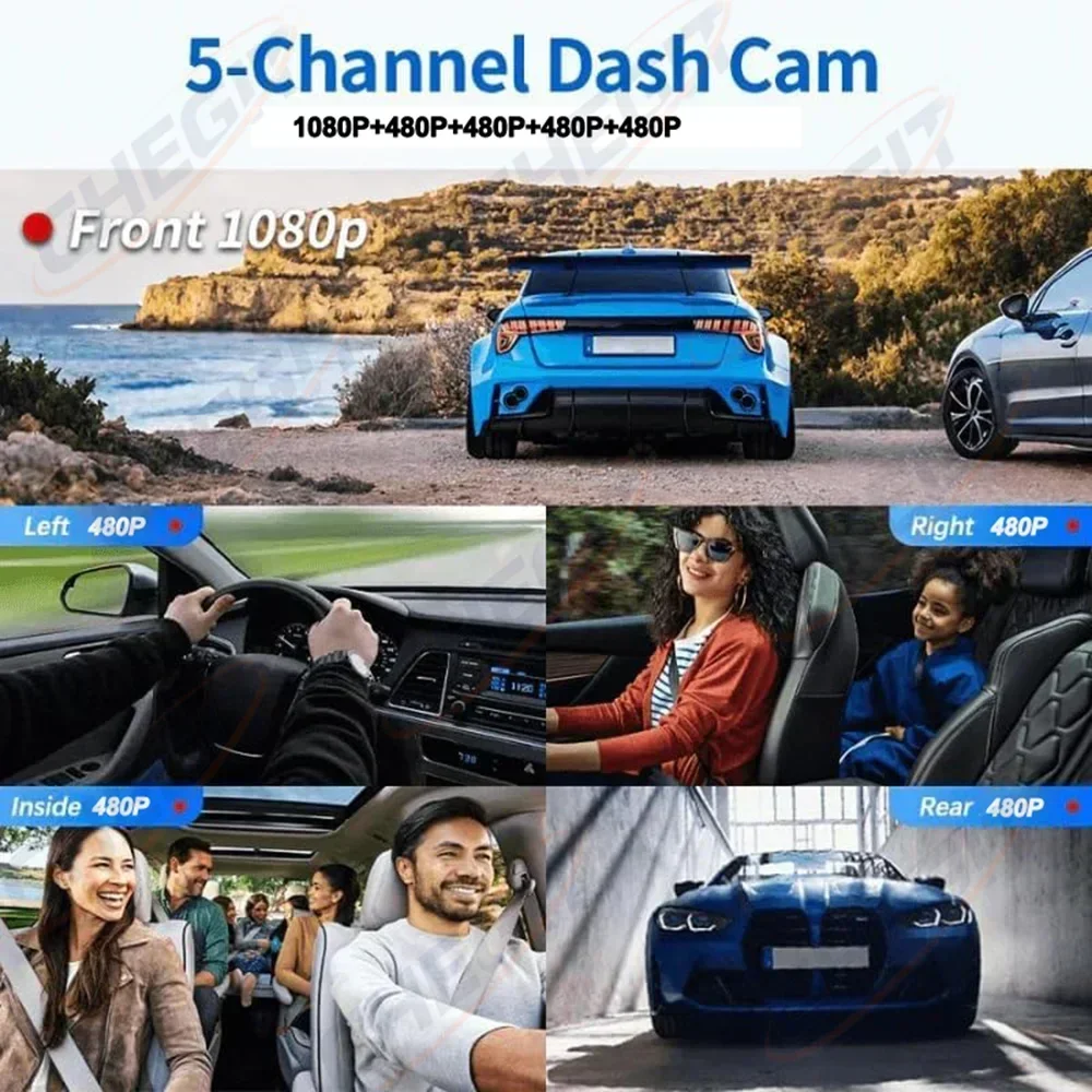 Yeni 5 Lensli Araç Kamerası 36 - Panoramic Dash Cam 360 incelemesi ve fiyatı