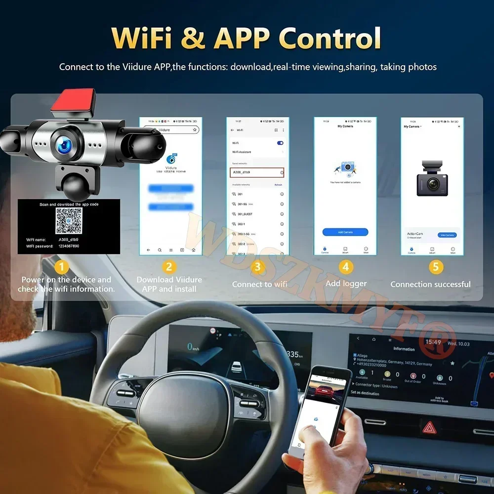 Yeni 5 Lensli Araç Kamerası 36 - Panoramic Dash Cam 360 incelemesi ve fiyatı