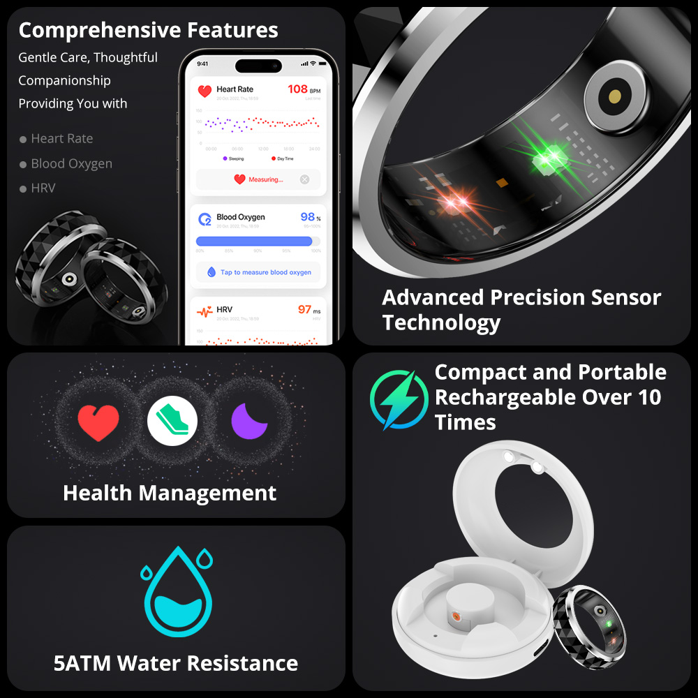 2024 COLMI R11 Akıllı Yüzük, E - Smart Ring Health incelemesi ve fiyatı